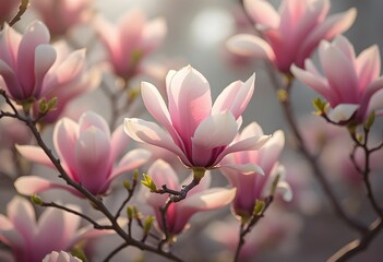 Fototapeta premium Soft Light on Magnolia Blooms