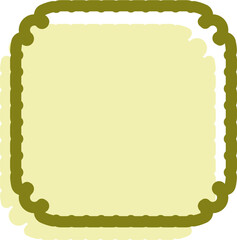 Obraz premium Abstract scalloped shape with a textured outline. Perfect for modern design elements, stickers, labels, frames, and creative backgrounds. Scalable vector format for digital and print use.