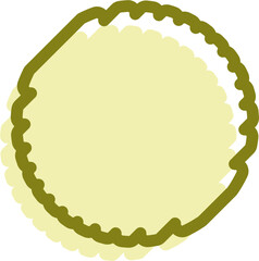 Abstract scalloped shape with a textured outline. Perfect for modern design elements, stickers, labels, frames, and creative backgrounds. Scalable vector format for digital and print use.