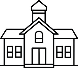 Building liner art on white background