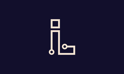 iL technology monogram logo design

