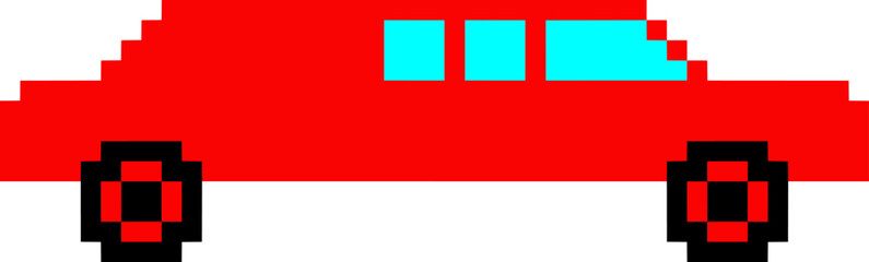 red pixel car