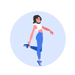 woman performing fitness