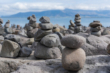 Reykjavík - Iceland - June 13 - 2023 - Artistic rocks