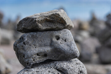 Reykjavík - Iceland - June 13 - 2023 - Artistic rocks