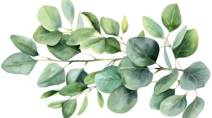 Elegant eucalyptus leaves arrangement