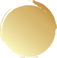 Gold different round brush. Design elements