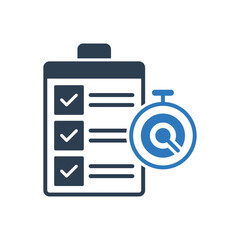 Task Deadline Icon - Clipboard Stopwatch Icon