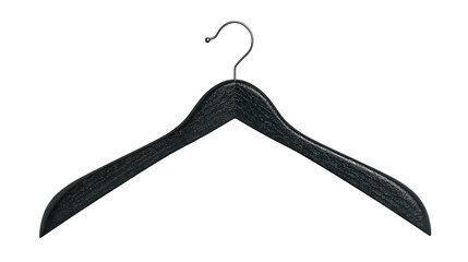 Black Wooden Hanger Premium Design, Elegant and Clean Style for Fashion, isolated on transparent background.