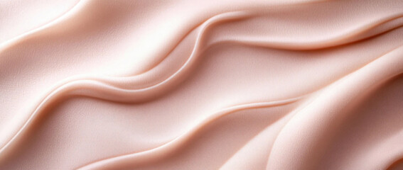 Fototapeta premium Soft Peach Silk Fabric Draped Background Texture Image