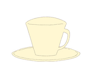 シンプルなカップとソーサー