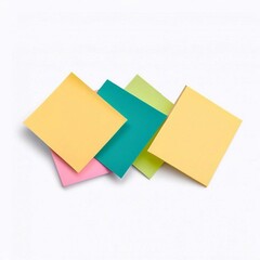 Fototapeta premium Post it stickers, set of several packs of colorful blank sticky post it notes isolated on white background. Message, reminder, business idea.