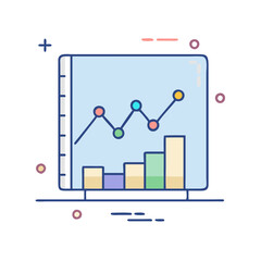 Obraz premium statistical correlation icon, statistical correlation vector illustration-simple illustration of statistical correlation, perfect for statistical correlation logos and icons