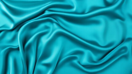 Obraz premium Teal silk fabric texture background