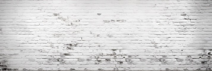 Obraz premium A textured white brick wall with subtle imperfections, creating a rustic and aged appearance, perfect for backgrounds and design projects.