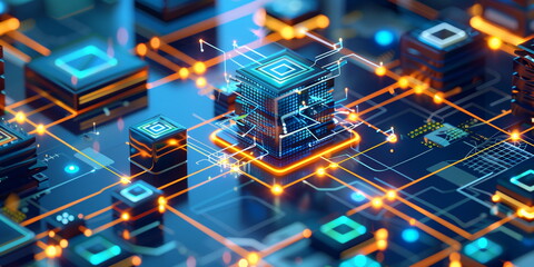 Digital Society, smart homes and digital community. DX, Iot, digital network in community concept. isometric-style digital information environment. 