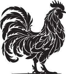 Chicken vector Shilhouette, Chicken vector shilhouette with white background. 