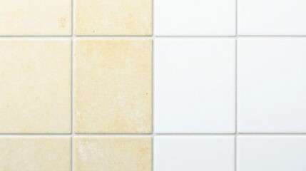 A Textured Contrast Cream and White Square Tiles Forming a Seamless Pattern Ideal for Interior Design Projects
