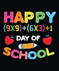 100 DAYS OF SCHOOL GRAPHIC T-SHIRT DESIGN