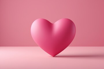 a close up of a pink heart on a pink surface