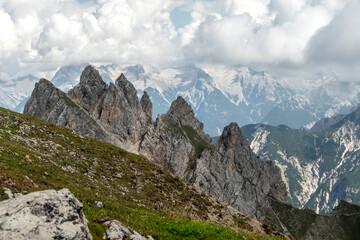 Ursprungssattel Nordlinger hut on Karwendel Hohenweg, Austria