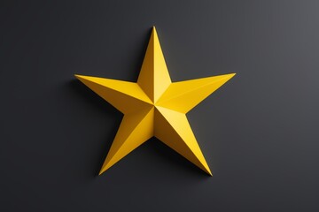 Obraz premium a close up of a yellow star on a black background