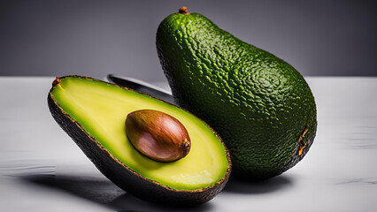 Bright, newly harvested avocado