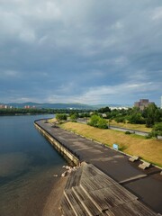 Embankment after rain