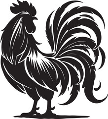Chicken vector Shilhouette, Chicken vector shilhouette with white background. 