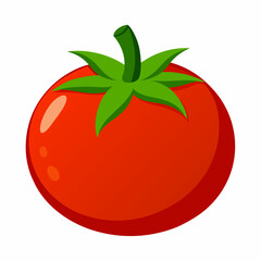 Red tomato isolated background 