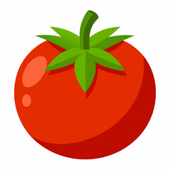 Red tomato isolated background 