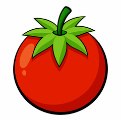 Red tomato isolated background 