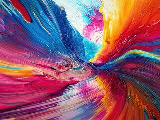 Fluid motion in vibrant hues