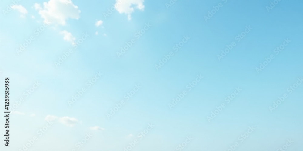Poster serene light blue sky with delicate white clouds forming a peaceful and tranquil atmosphere ideal fo