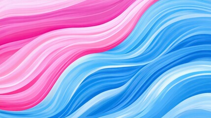Obraz premium Abstract Blue and Pink Wavy Pattern Gentle Flowing Lines Creative Backdrop Design