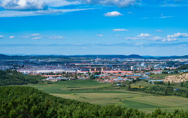 	
Landscape of Liudingshan cultural tourism area in Dunhua, Jilin Province	
