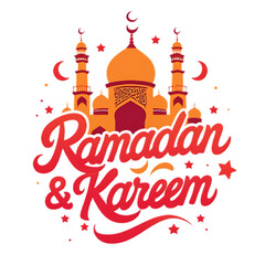 Ramadan Kareem Mubarak Text Effect PNG Image