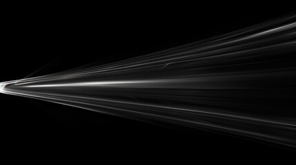 Enigmatic Allure: Abstract Rays of Light Piercing the Black Background