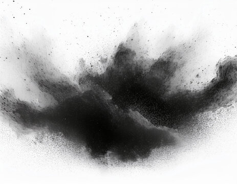 black grainy texture abstract dust overlay grain noise black explosion on white background splash water effect format