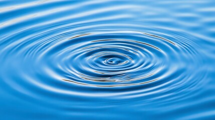 Gentle Ripples in Blue Water Creating Abstract Textures and Refreshing Surface Patterns