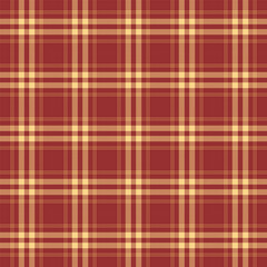 Plaid with twill weave repeat pattern.Gingham seamless pattern in brown and yellow.Checkered tartan Geometric graphic vector illustration background design for fabric and print.
