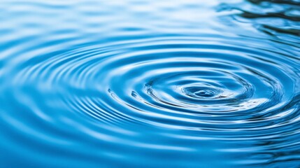 Light Blue Water Ripple Effect Creates a Tranquil and Peaceful Abstract Background