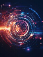 Obraz premium Abstract technology communication background. Digital innovation concept for your design.