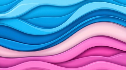 Fototapeta premium Seamless Blue and Pink Wave Design Calming and Gentle Abstract Background Texture