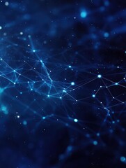 Obraz premium blue technology connection network social media connect network business background business people communication social
