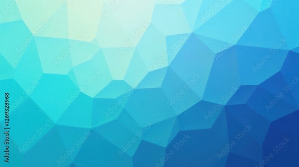 Aufkleber Abstract Low Poly Blue and Teal Gradient Background Texture for Design Projects