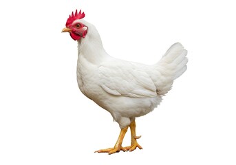 Fototapeta premium White Chicken Isolated on White Background