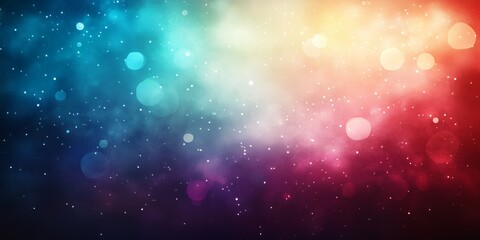 Obraz premium Abstract Cosmic Nebula Background Vibrant Galaxy Colors Bokeh Lights and Sparkling Stardust