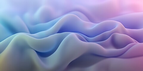 Obraz premium Abstract Pastel Blue Purple Swirling Waves Smooth Gradient Flowing Fabric Texture Background