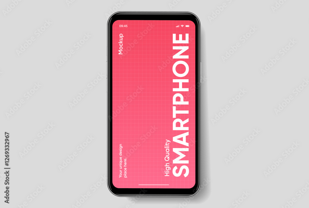 Canvas Prints realistic smartphone mockup. mobile phone vector with isolated on white background. device front vie